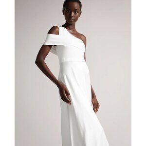 Ted Baker Ivena White One-Shoulder Dress